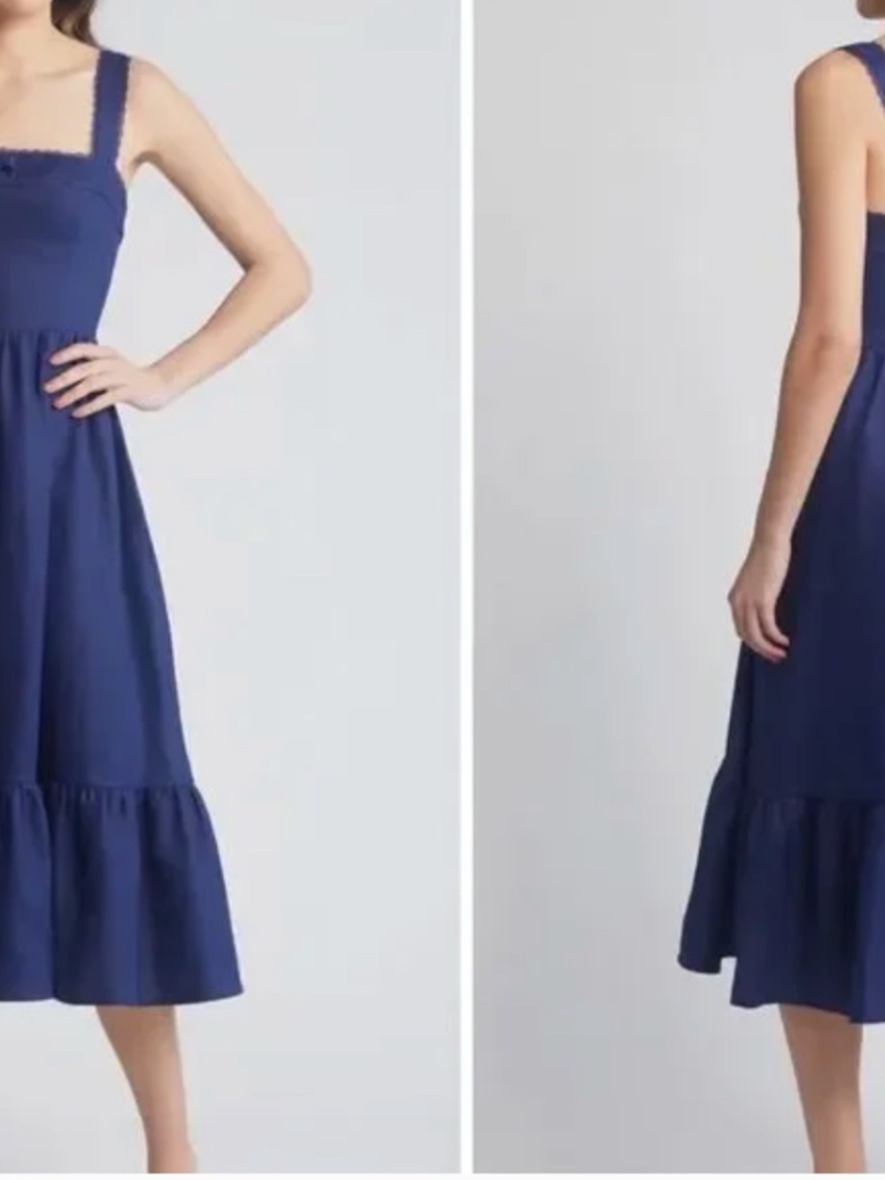 Reformation Rowen Linen Midi Dress - Picture 2 of 5